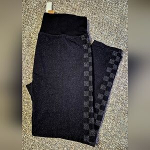 PINK Victoria's Secret Black Checkered Leggings